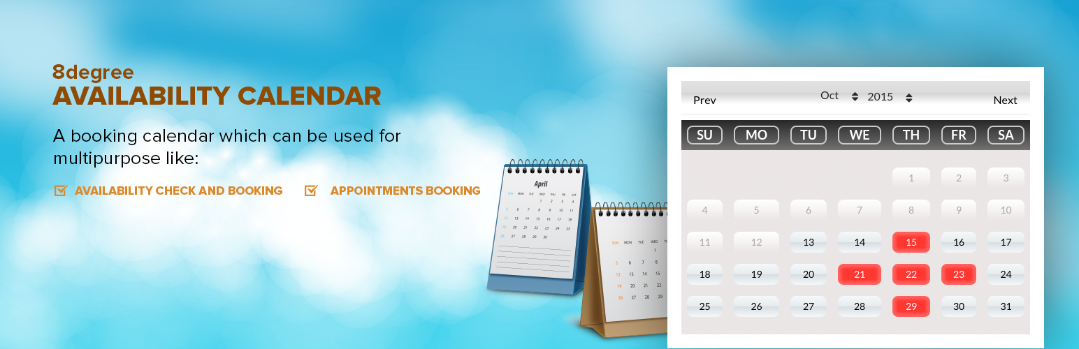 8 Degree Availability Calendar