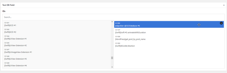 Advanced Custom Fields: DB Field