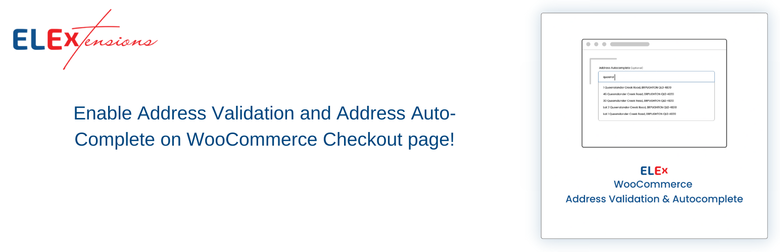ELEX WooCommerce Address Validation & Google Address Autocomplete Plugin