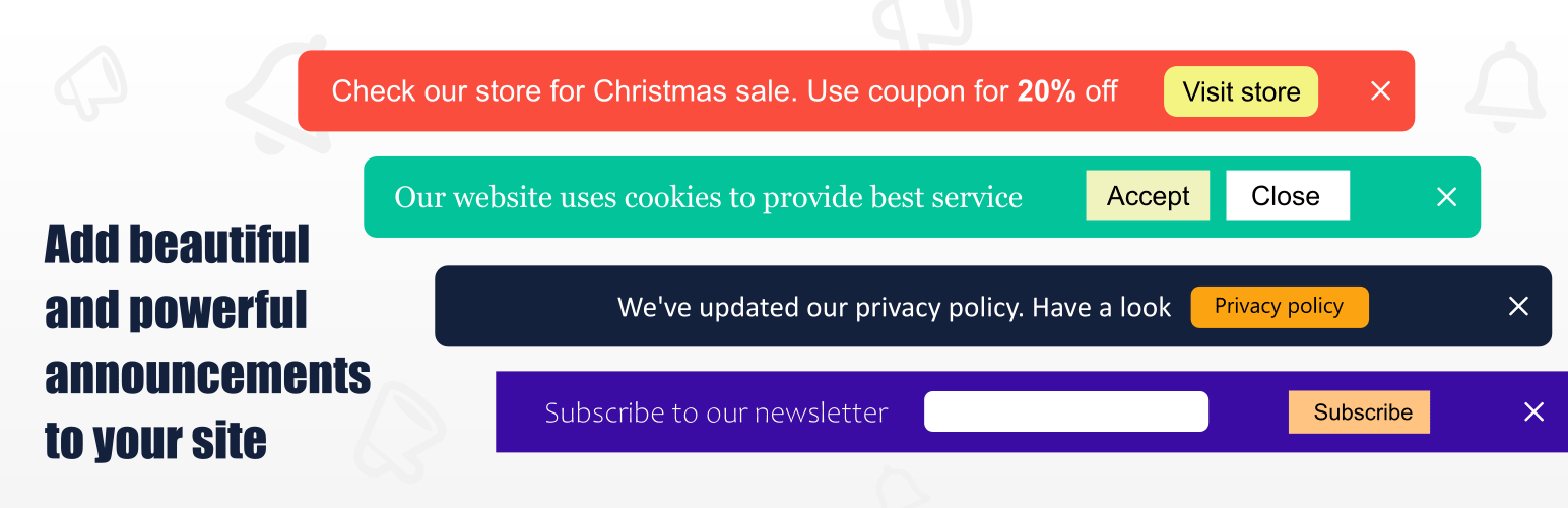 Announcer – Sticky Message Banner & Notification Bar
