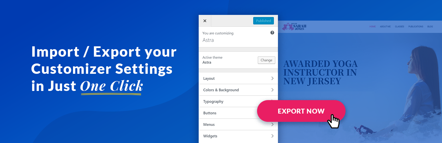 Import / Export Customizer Settings
