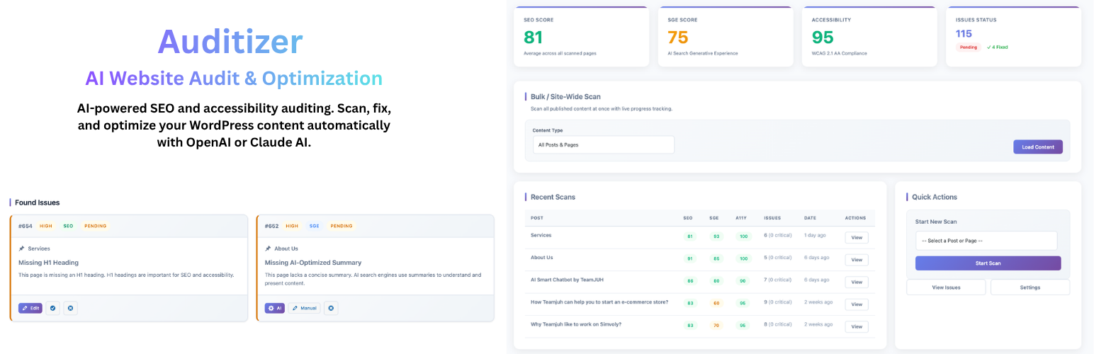 Auditizer – AI Website Audit & Optimization