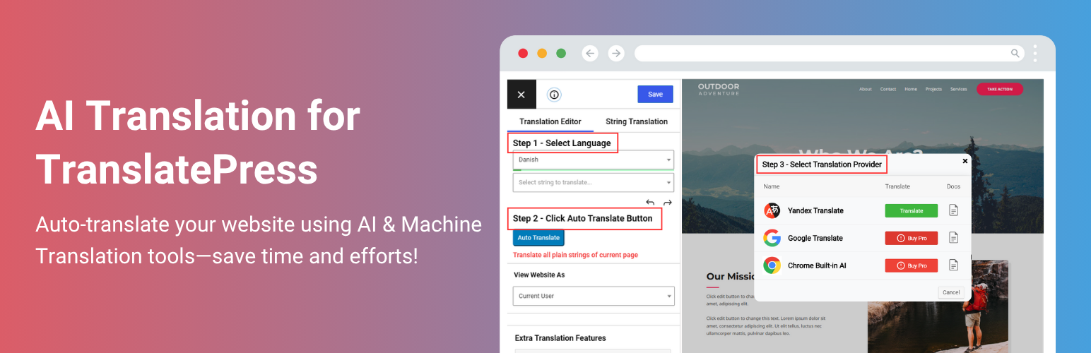 AI Translation For TranslatePress