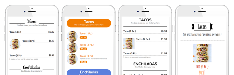 Great Restaurant Menu WP
