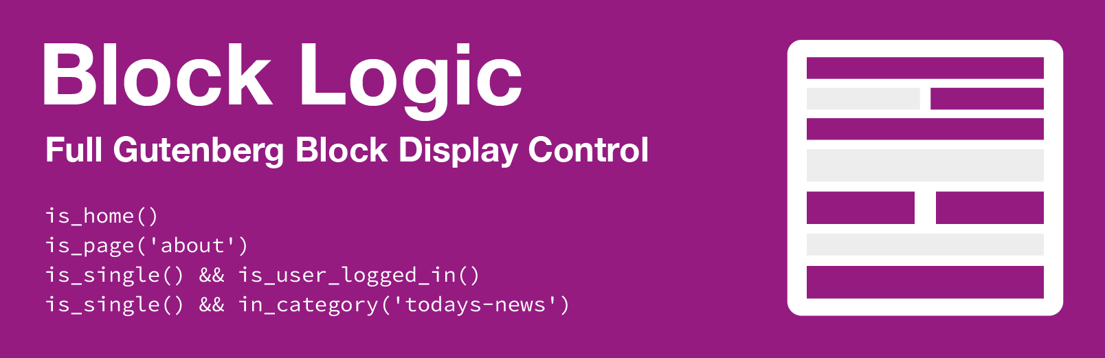Block Logic – Full Block Display Control