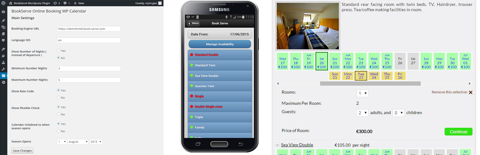 BookServe Online Booking Calendar
