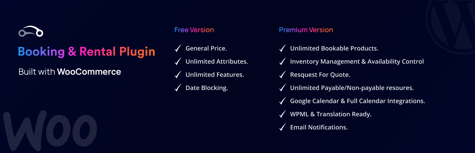 RnB Lite – WooCommerce Booking and Rental System