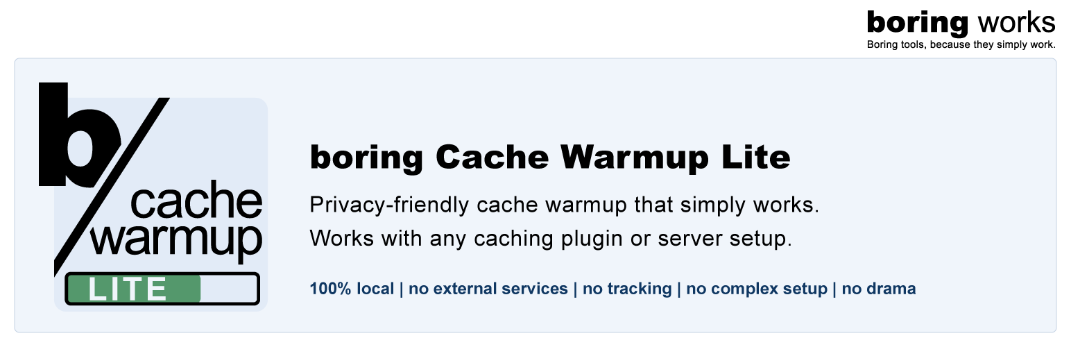 Boring Cache Warmup Lite