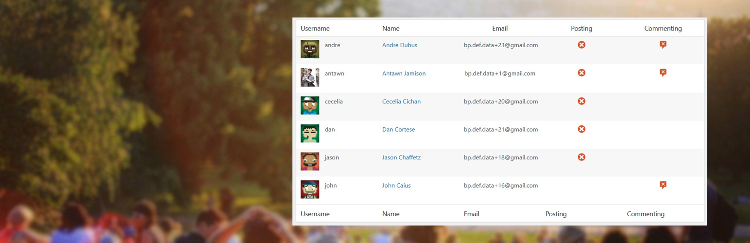 Block Member Posting for BuddyPress
