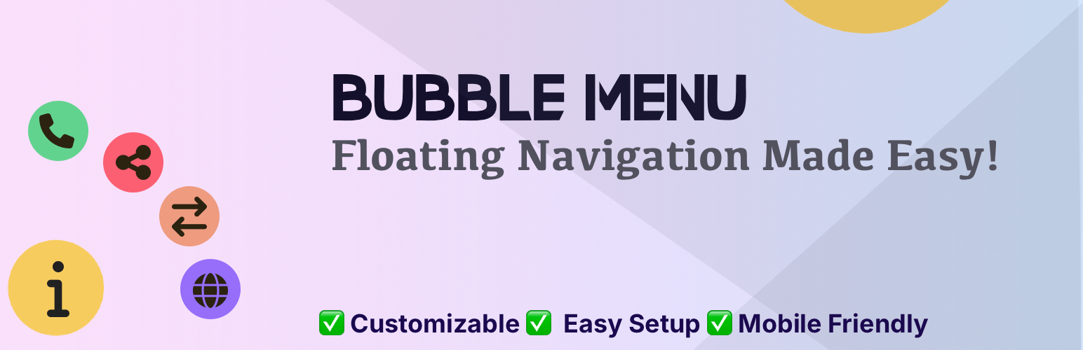 Bubble Menu – Floating Button Menu with Sticky Navigation