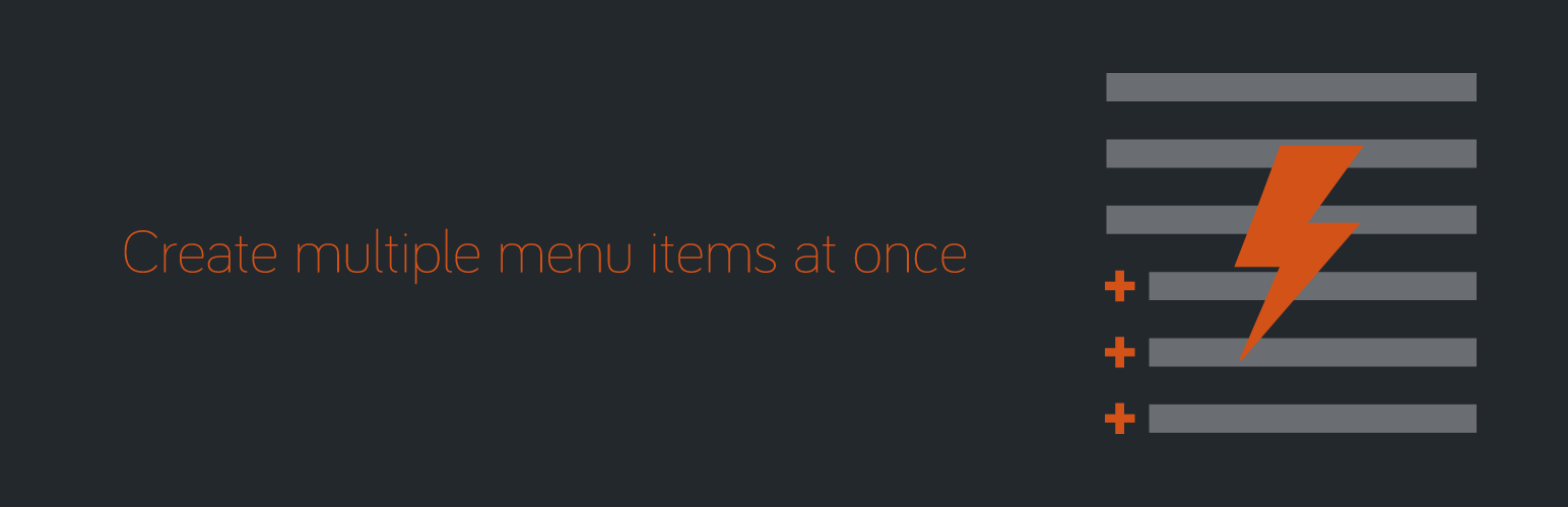 Bulk menu creator