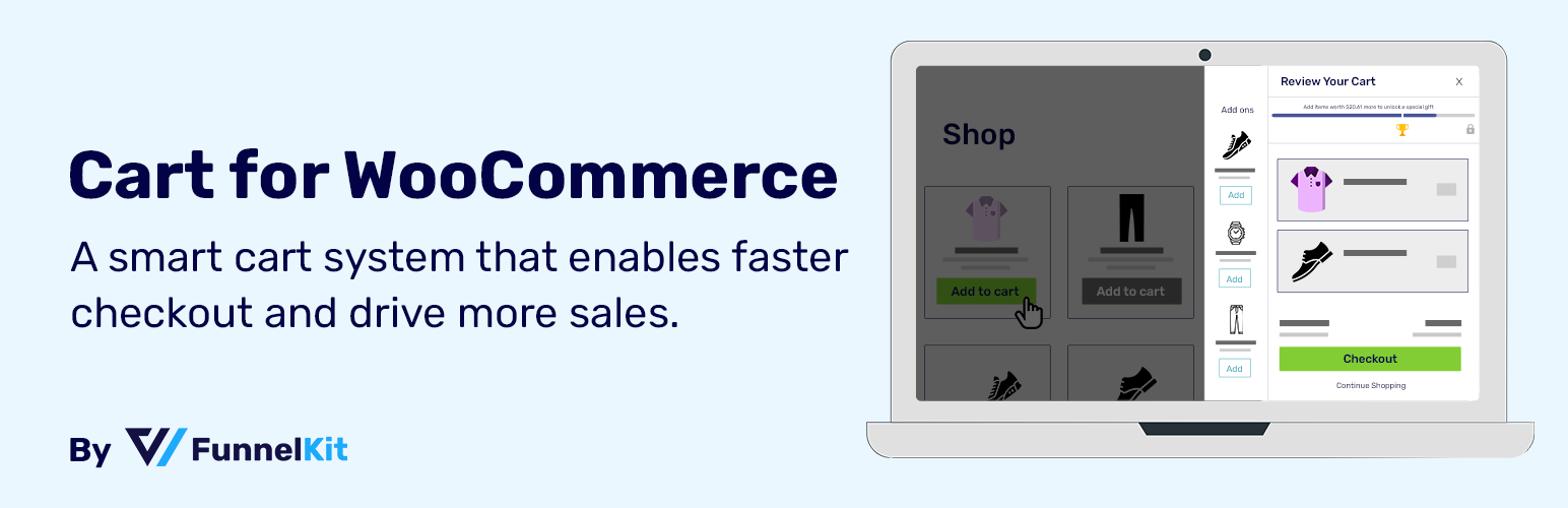 Sliding Cart for WooCommerce by FunnelKit – Skip Cart & Reach WooCommerce Checkout Faster