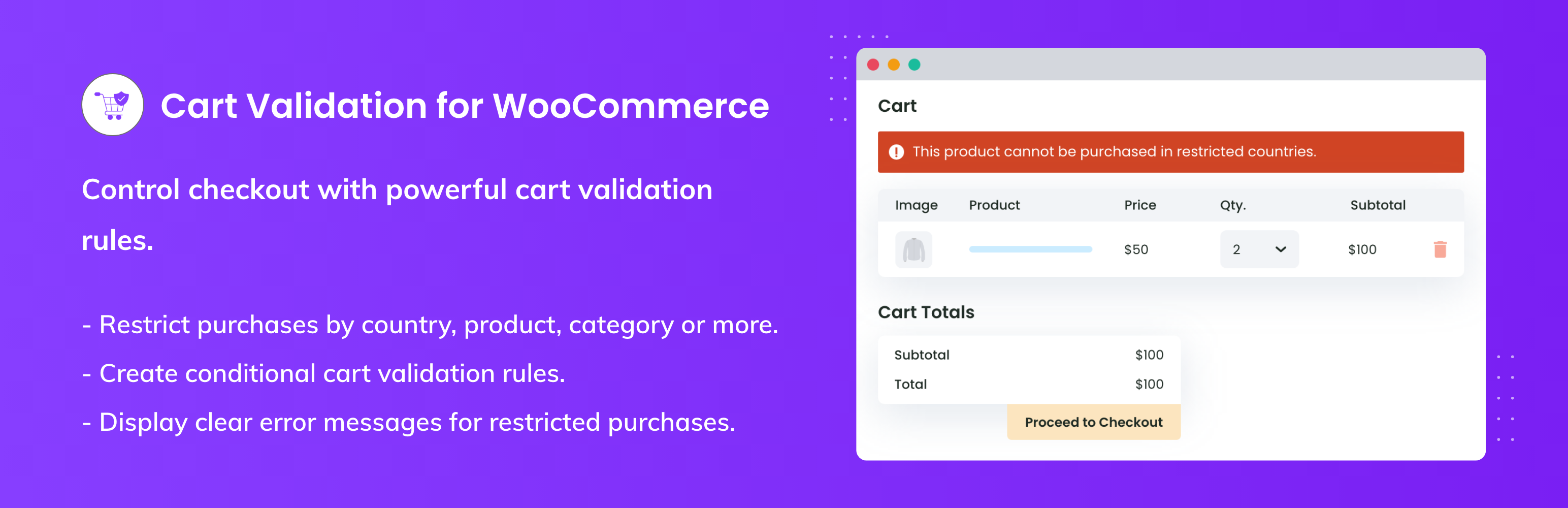 Cart Validation for WooCommerce