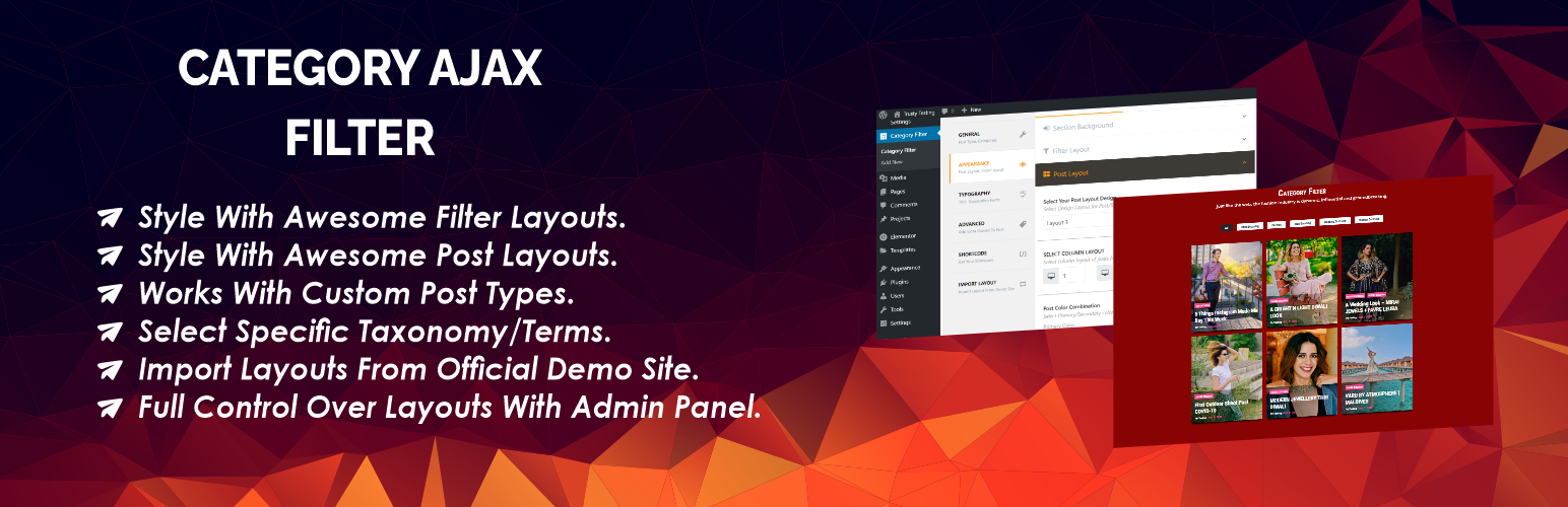 Category AJAX Filter – Advanced Filter for Posts & Custom Post Types