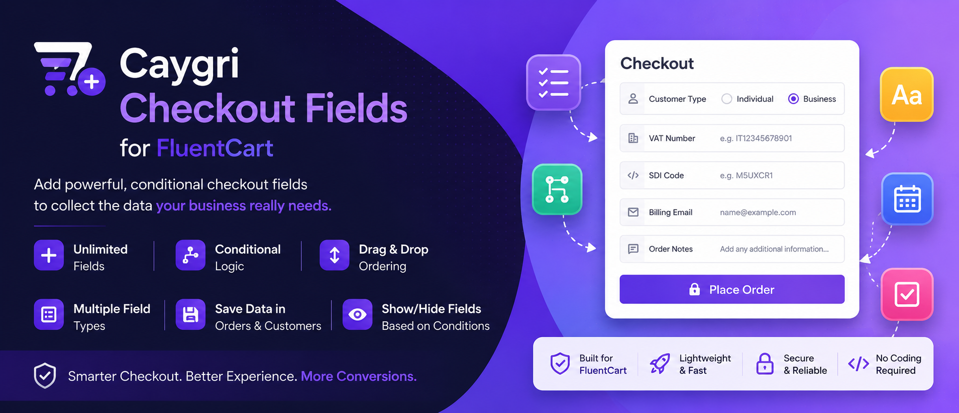 Caygri Checkout Fields for FluentCart