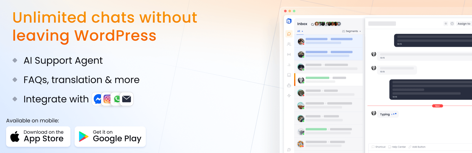 Chatway Live Chat – AI Chatbot, Customer Support, FAQ & Helpdesk Customer Service & Chat Buttons