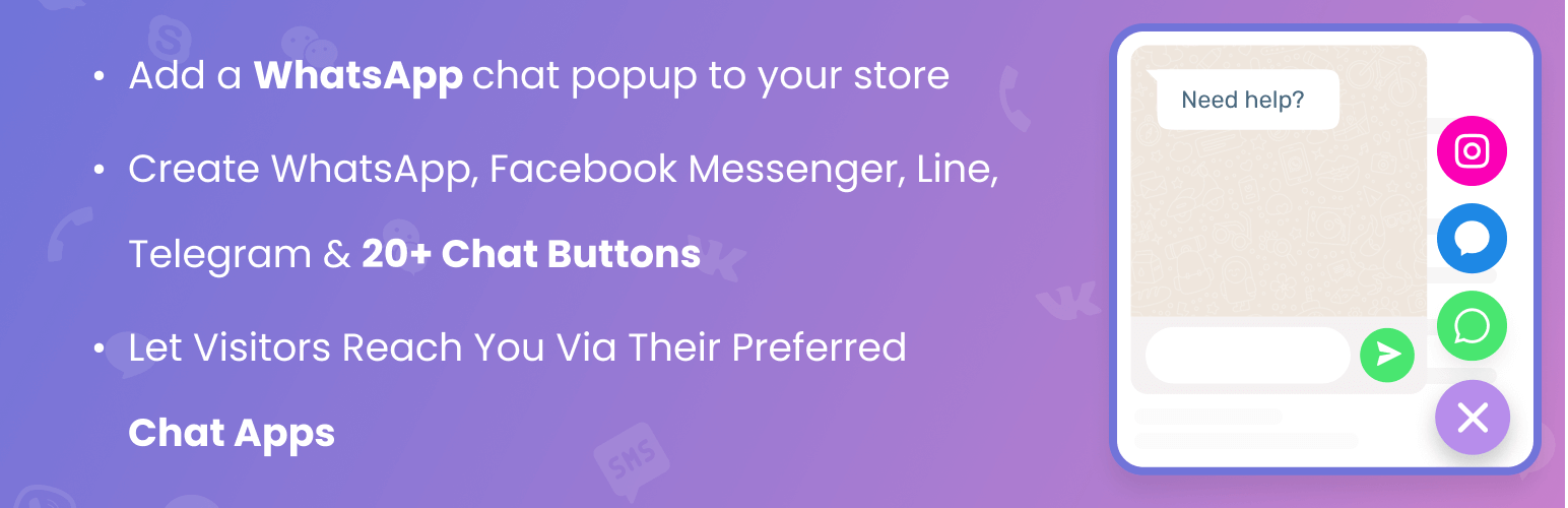 Floating Chat Widget: Contact Chat Icons, Telegram Chat, Line Messenger, WeChat, Email, SMS, Call Button – Chaty