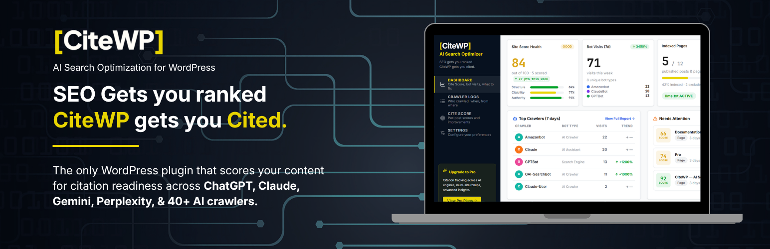 CiteWP AI Search Optimizer – Get Cited by ChatGPT, Perplexity & Claude