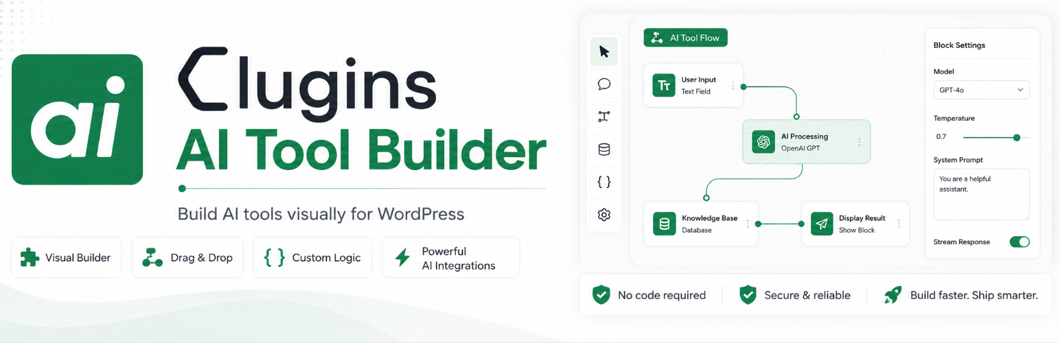 Clugins AI Tool Builder