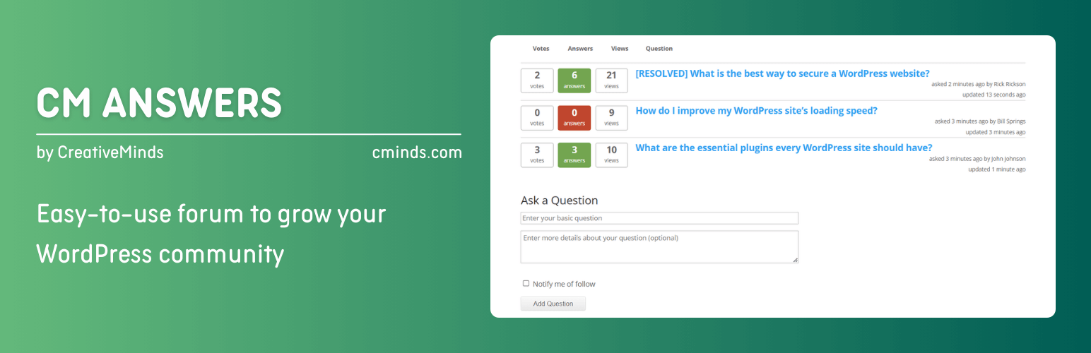 CM Answers – Discussion Forum Plugin for WordPress Q&A