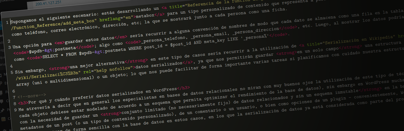 CodeMirror for Post Editor
