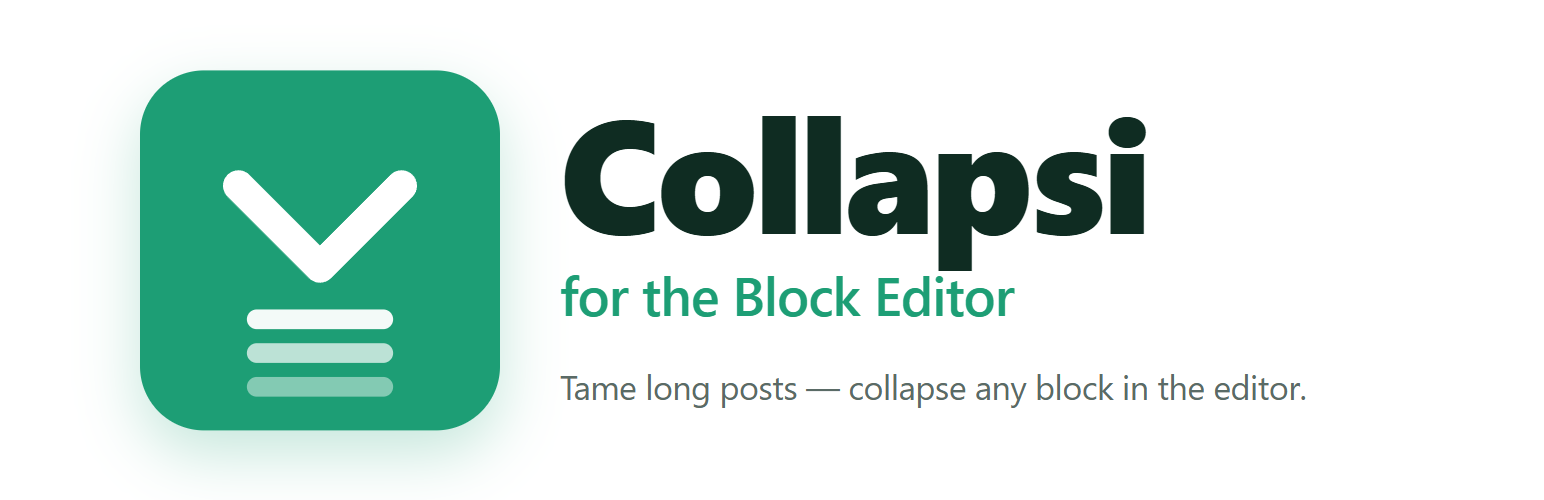 Collapsi for the Block Editor