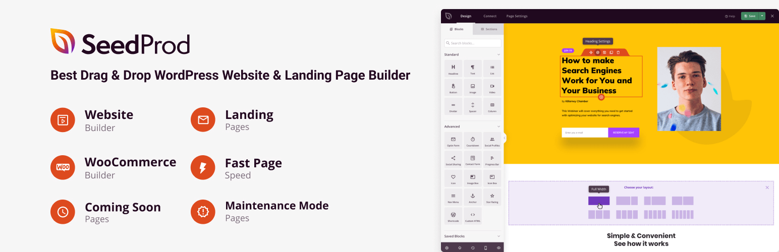 Website Builder by SeedProd — Theme Builder, Landing Page Builder, Coming Soon Page, Maintenance Mode