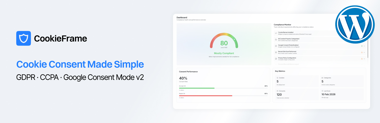CookieFrame – Cookie Consent & Compliance