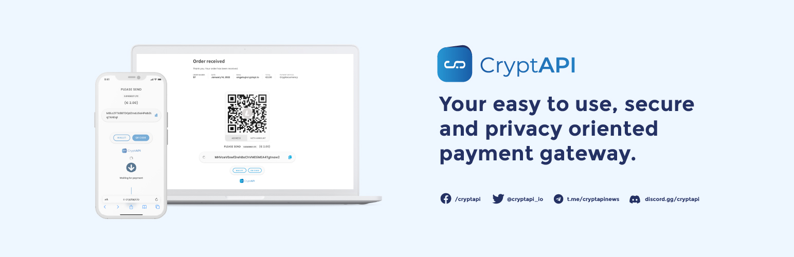 CryptAPI Payment Gateway for WooCommerce