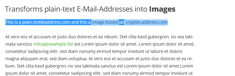 Cryptex | E-Mail Address Protection