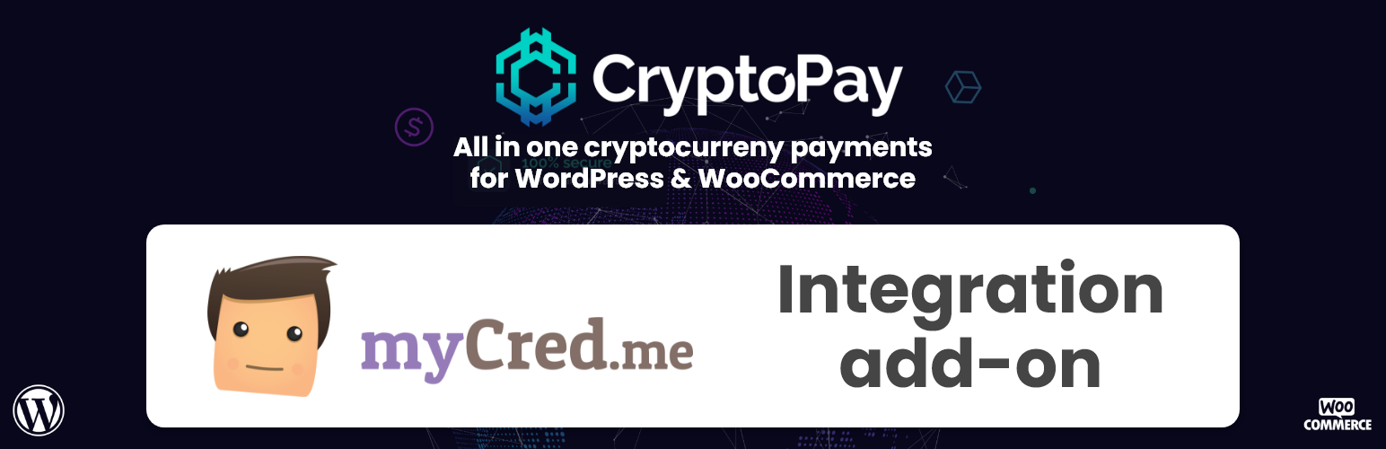Cryptocurrency Payment Gateway and Withdrawal for myCred by CryptoPay