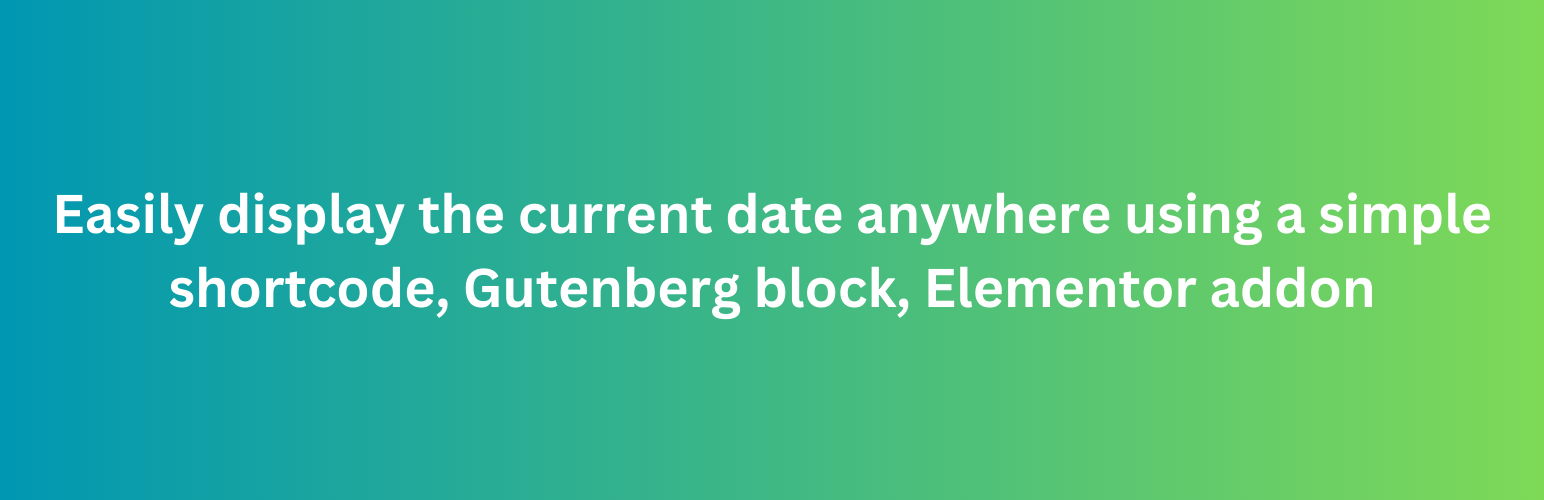 Current Date Shortcode For WordPess