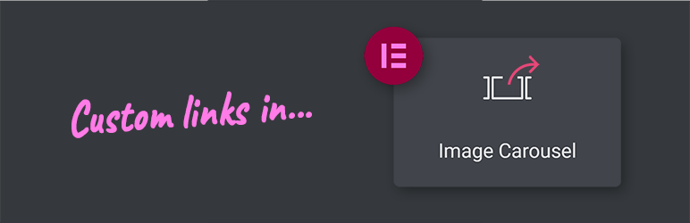 Custom links in Elementor Image Carousel