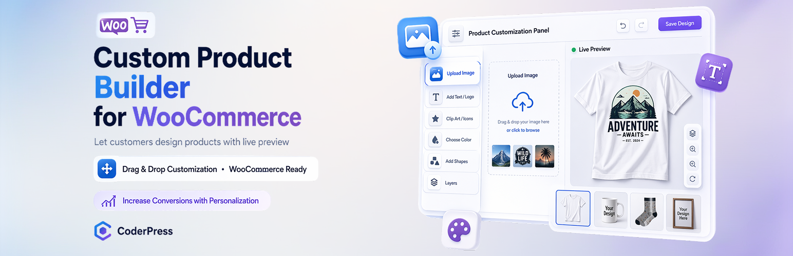 Custom Product Builder for WooCommerce – Product Designer and Customizer