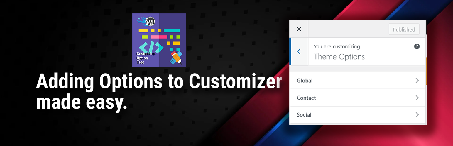 Customizer Options Tree