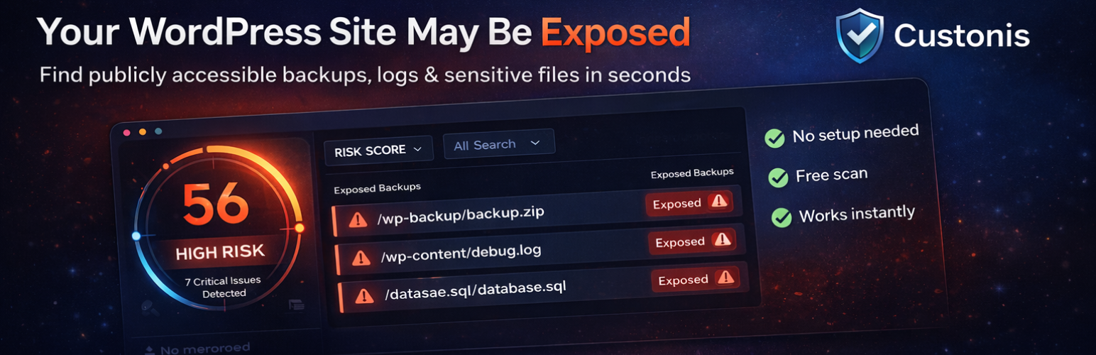 Custonis – Security Exposure Scanner