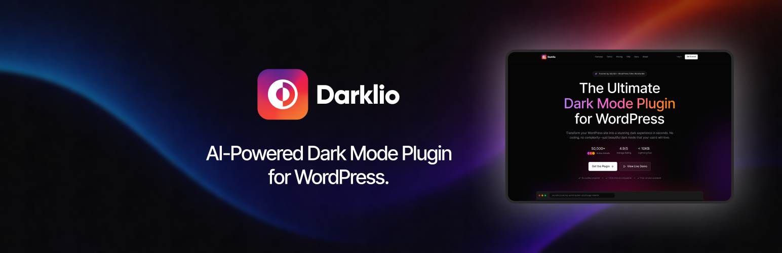 Darklio – AI-Powered Dark Mode Plugin for WordPress