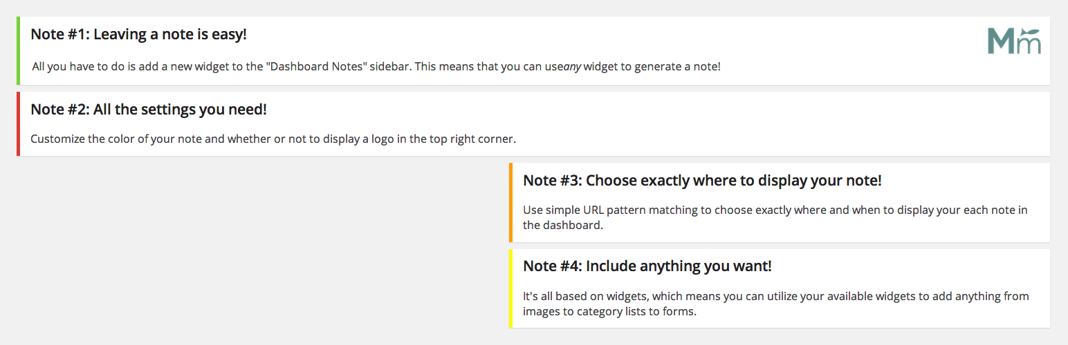Dashboard Notes