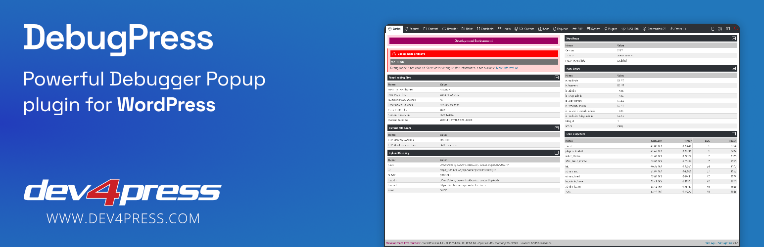 DebugPress: Debugger in Popup