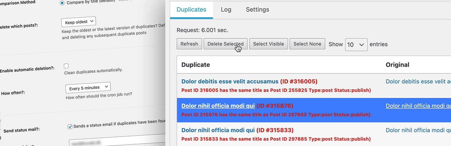 Delete Duplicate Posts