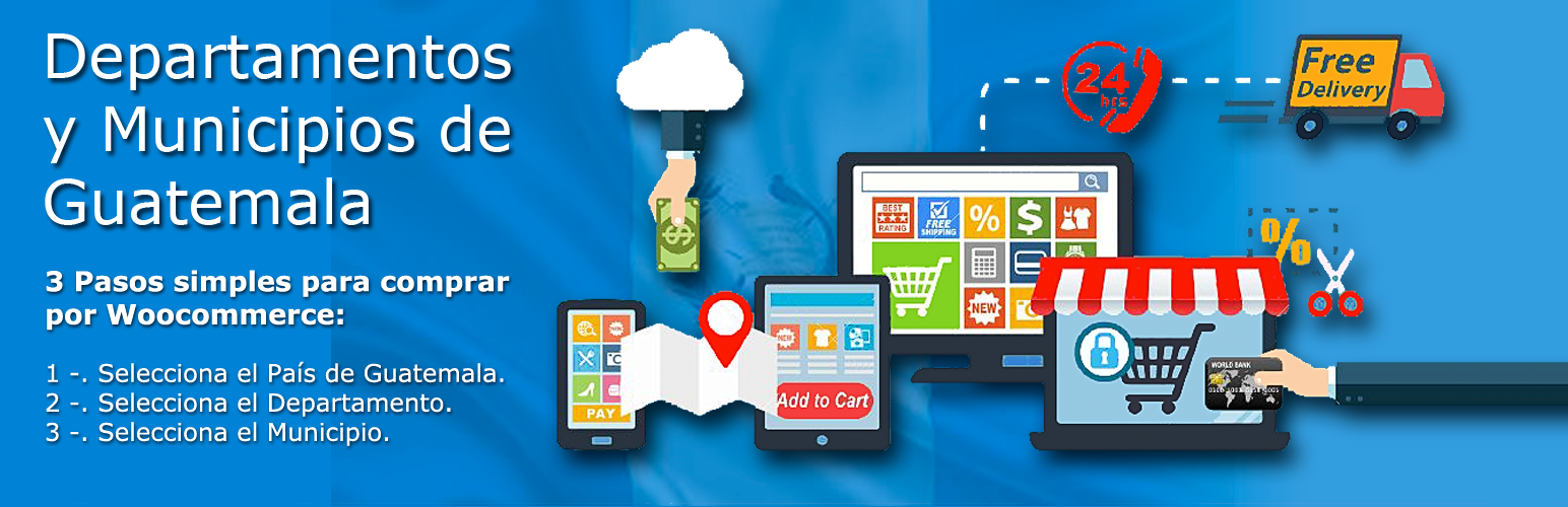 Departamentos y Municipios de Guatemala para Woocommerce