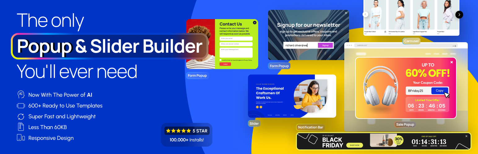 Depicter — Popup & Slider Builder