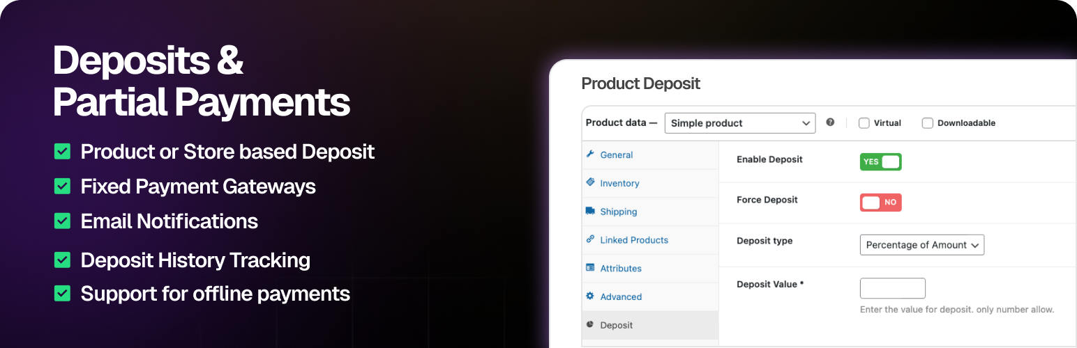 Deposits & Partial Payments for WooCommerce – Bayna