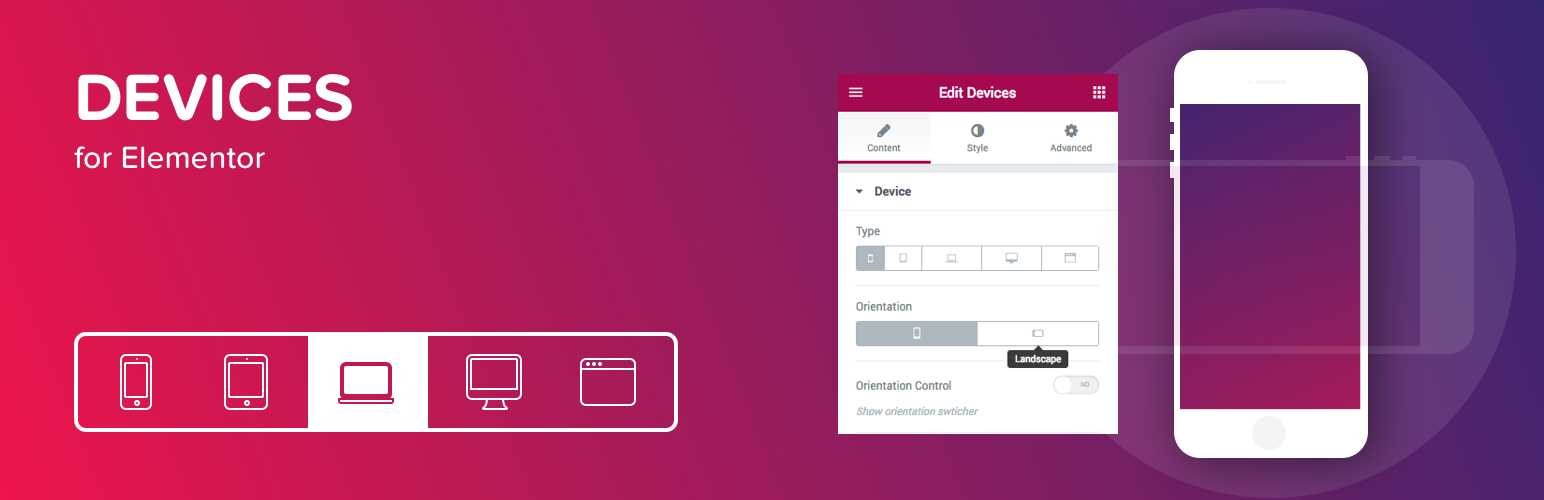 Devices for Elementor