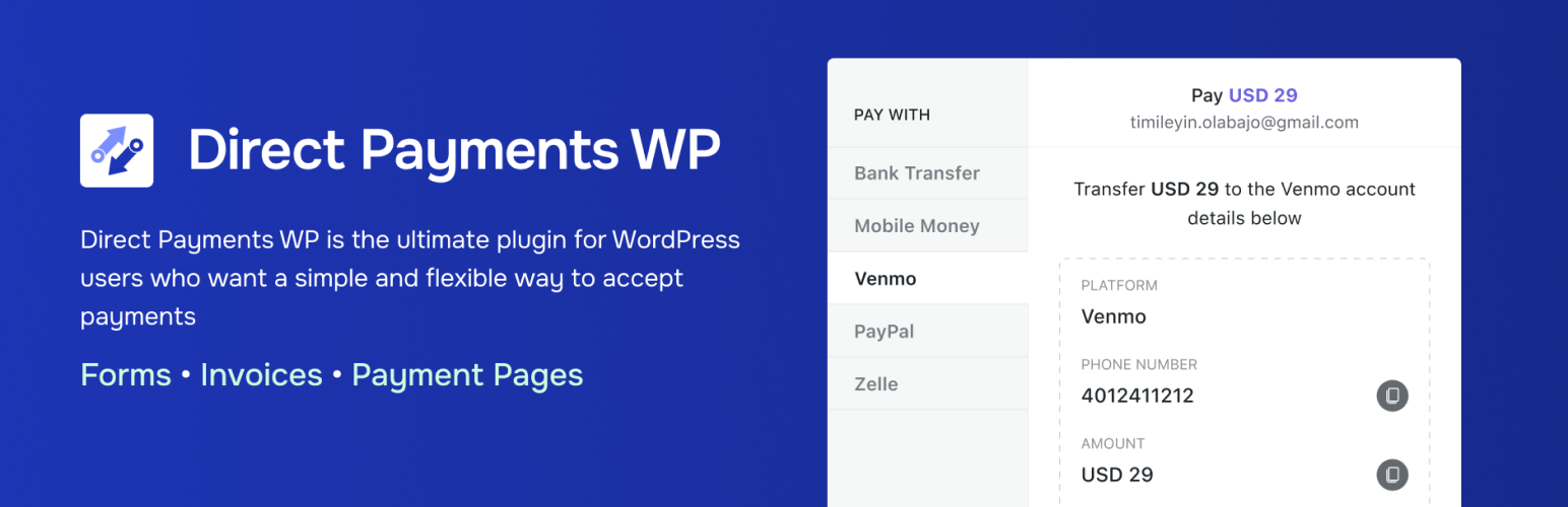 Direct Payments WP – Receive Payments with Forms