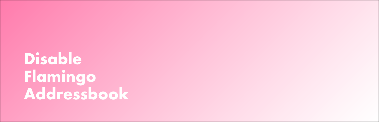 Disable Flamingo Addressbook