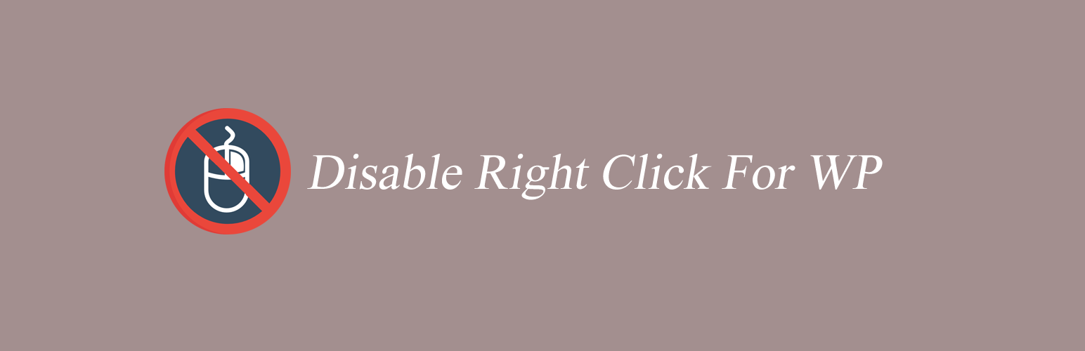 Disable Right Click For WP
