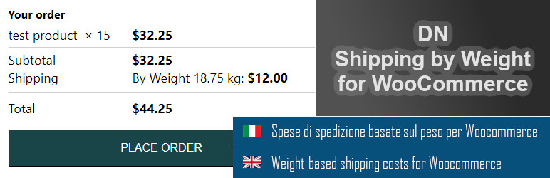 Shipping by Weight for WooCommerce