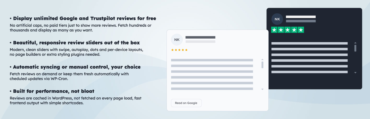 Dope Studio Business Reviews Slider Lite (Display unlimited Google reviews for free, fetch every day)
