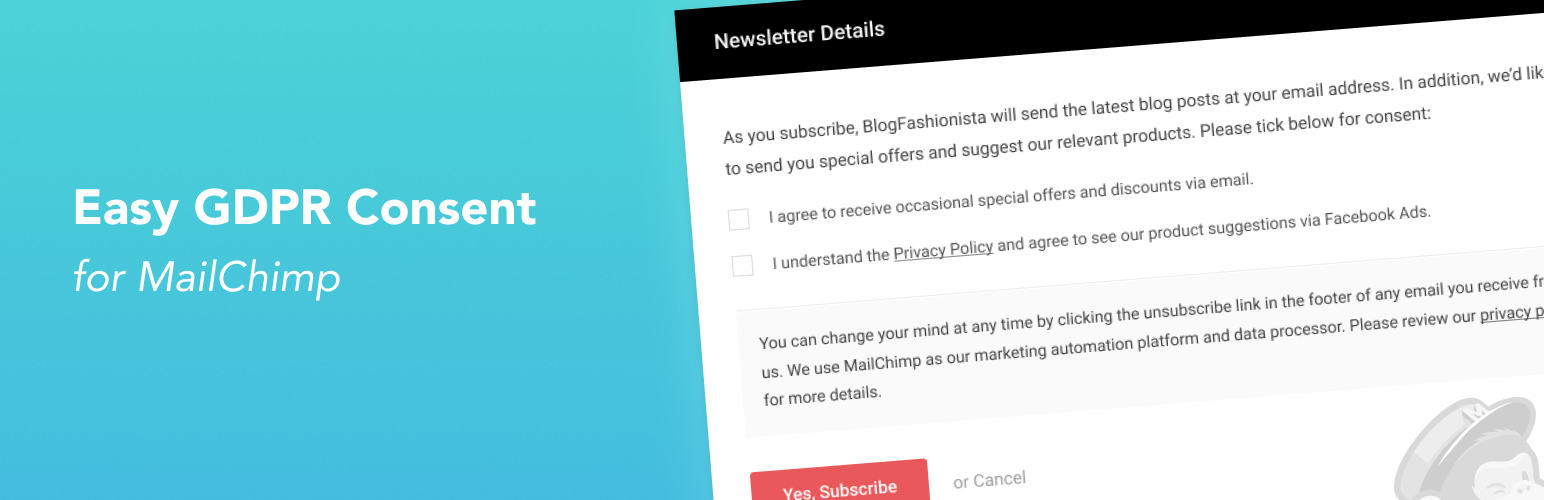 Easy GDPR Consent Forms – MailChimp